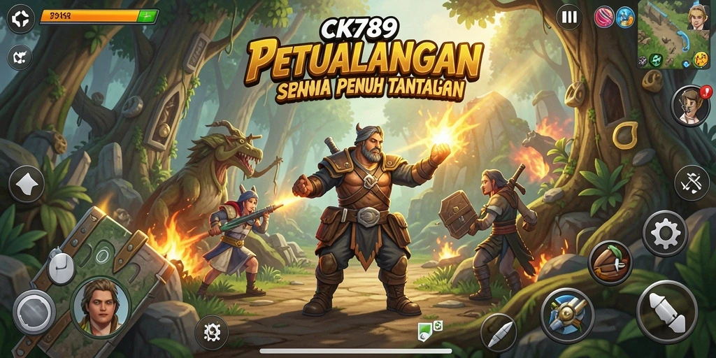 Gameplay CK789 menampilkan petualangan mendebarkan dalam lingkungan yang menawan.