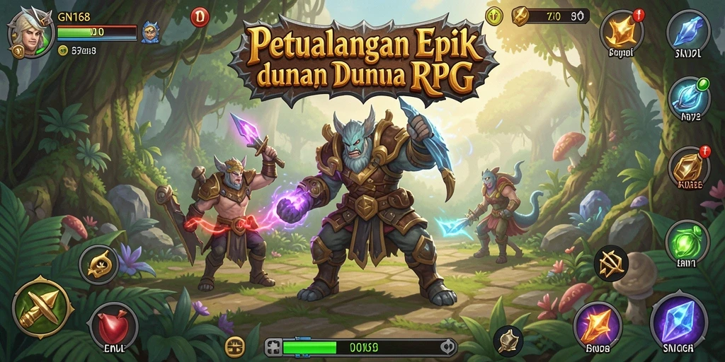 Screenshot gameplay GN168 menampilkan pertempuran epik yang mendebarkan.