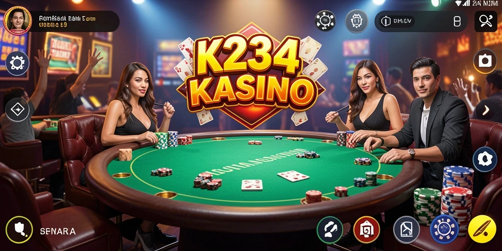 Tampilan menarik K234 dalam gameplay kasino yang mendebarkan.