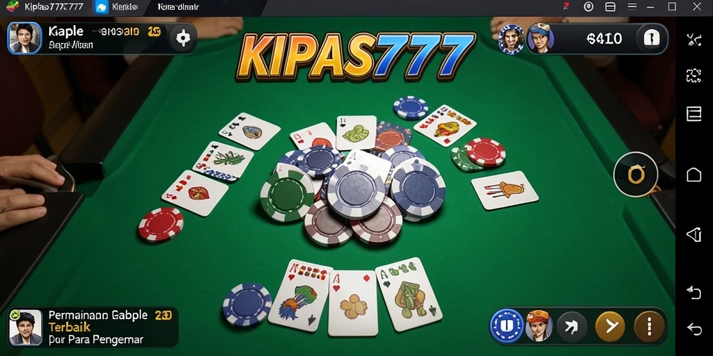 Tampilan seru gameplay Gaple di KIPAS777 yang menarik.