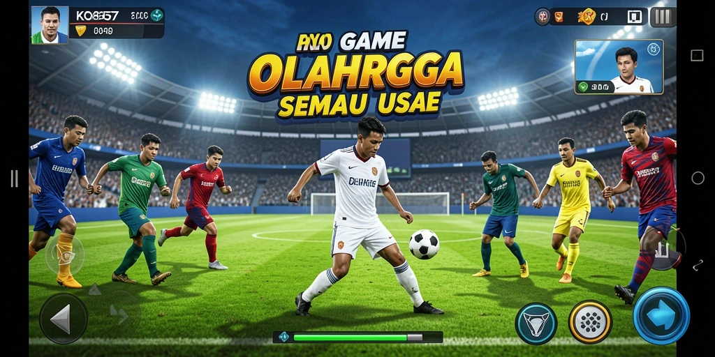 Screenshot utama menampilkan gameplay dinamis KO857 dalam olahraga.