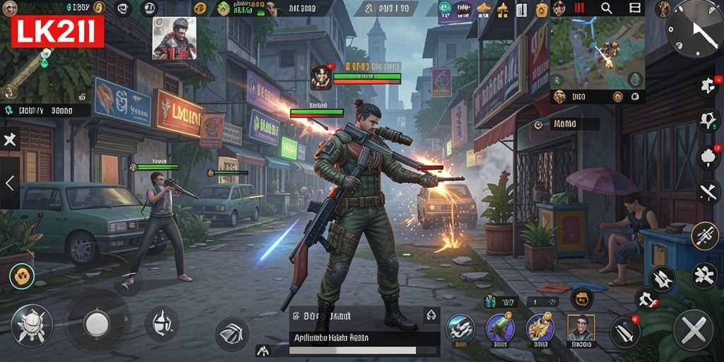 Screenshot utama LK21 menampilkan antarmuka pemrograman utilitas yang menarik.