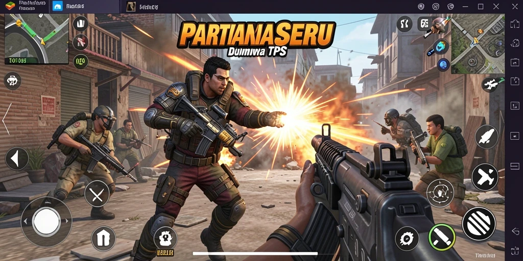 Gambaran gameplay seru N06 dengan pertarungan TPS.