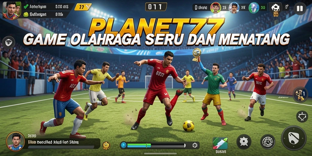 Tampilan menarik dari gameplay olahraga yang seru di PLANET77.