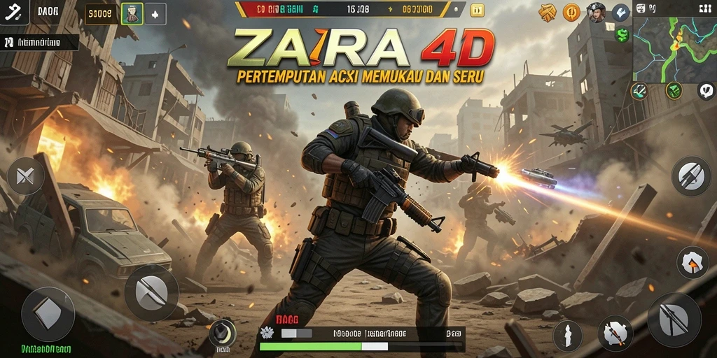 Tampilan gameplay Action yang menegangkan di ZARA4D.