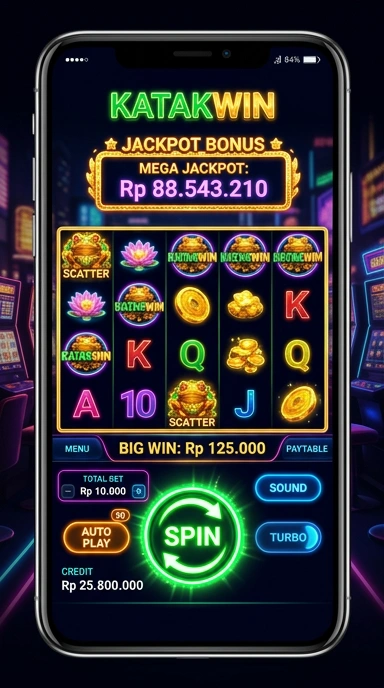 Tampilan antarmuka pengguna katakwin yang sederhana.